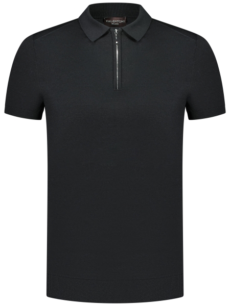 Valentoni Trevi polo zip Black