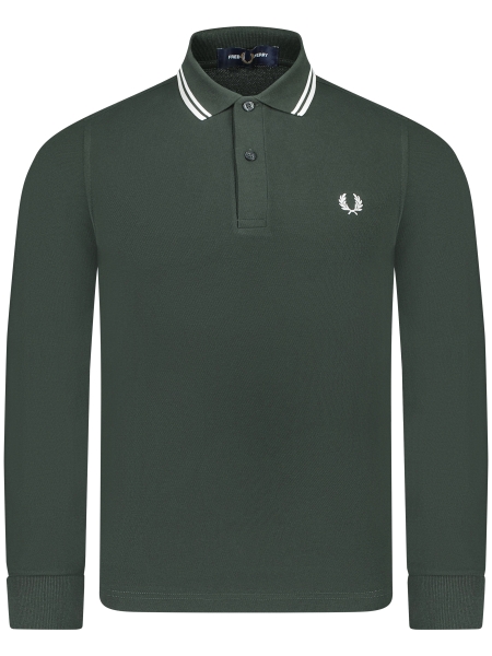 Fred Perry M3636 LS TWIN TIPPED T50 NIGHTGREEN/SNWHT