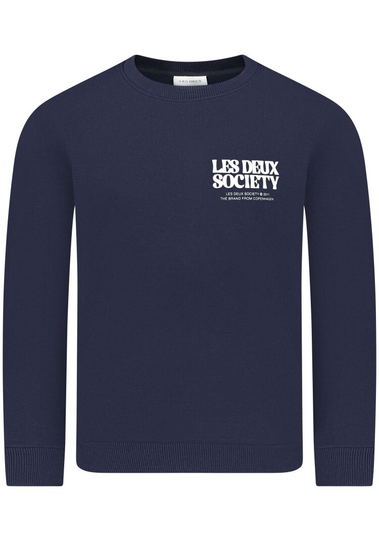 Les Deux LDM200184 SOCIETY SWEAT 460215 D. NAVY/IVORY