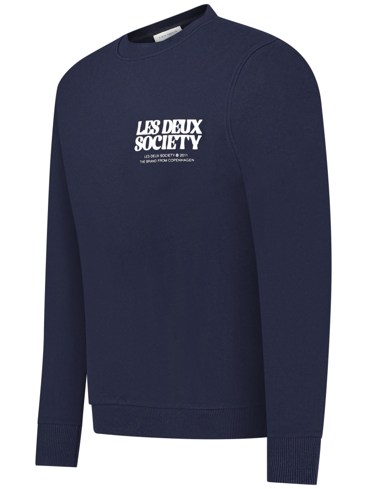 Les Deux LDM200184 SOCIETY SWEAT 460215 D. NAVY/IVORY