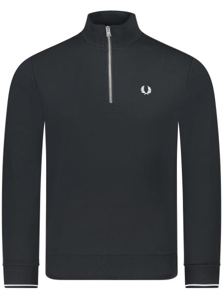 Fred Perry M3574 HALF ZIP SWEAT 102 BLACK