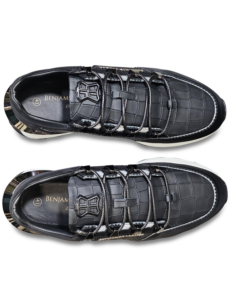 Benjamin Berner BNJ0171 MATT CROCODILE NAPPA BLACK